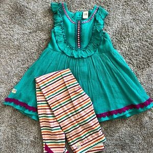 EUC Wild Flowers Girls 10/12 Outfit